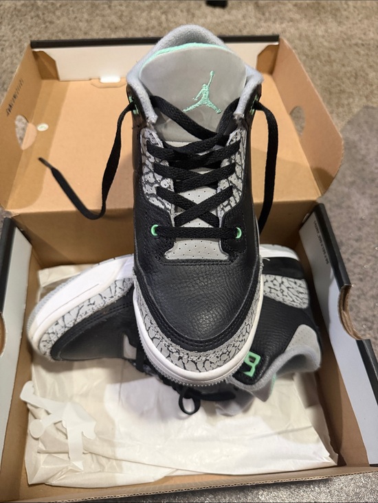 Jordan | Shoes | Jordan Kids Black Grey And Mint Retro Basketball ...
